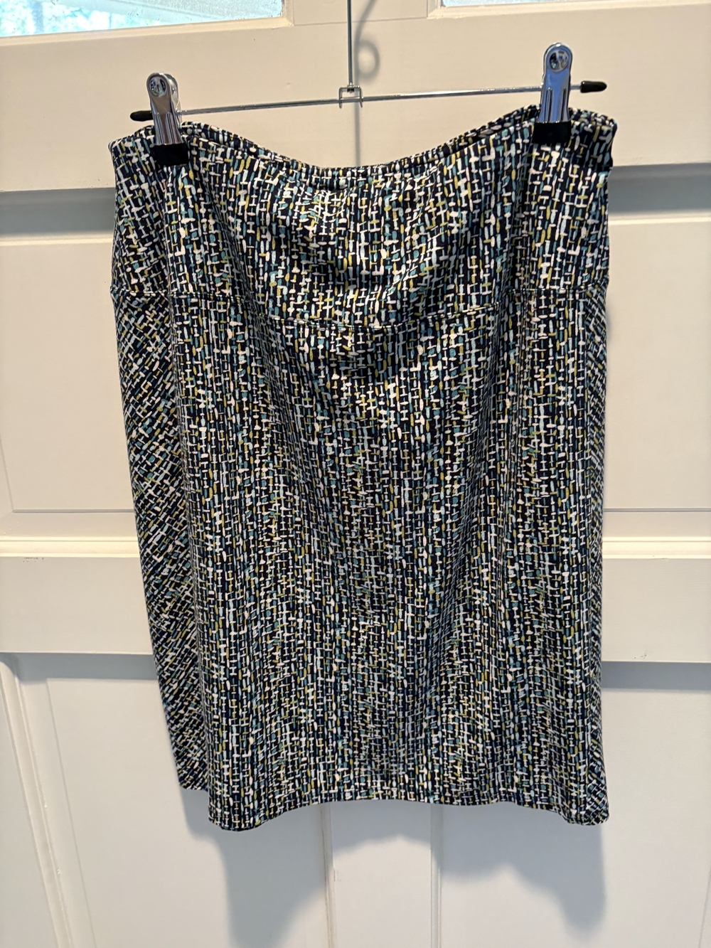 J. Jill Black Multi-Color Patterned Pencil Skirt